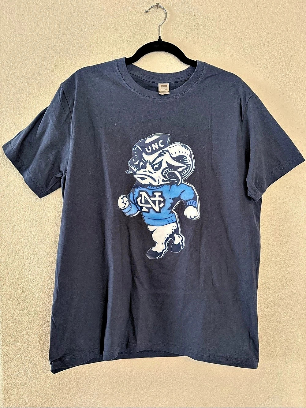 Graphic Short Sleeve T-Shirt in Blue Mens L